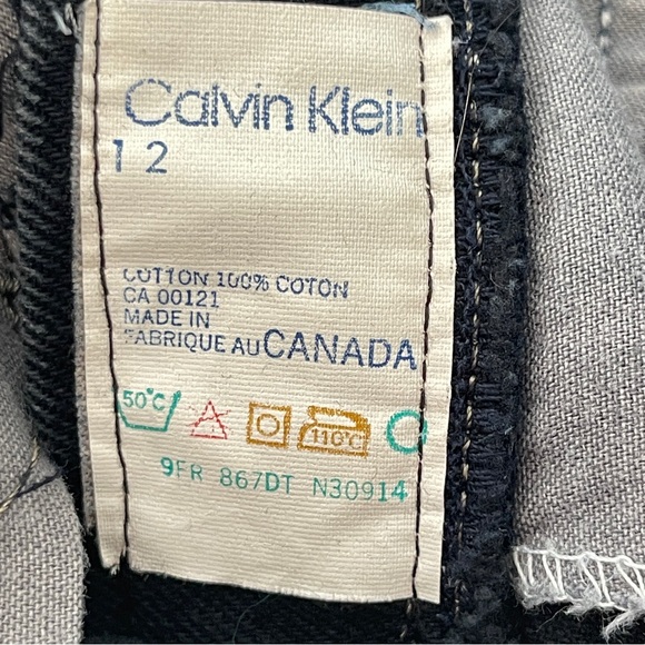 Vintage Calvin Klein jeans 90's black 28 tapered mom high rise y2k denim casual - Picture 9 of 9